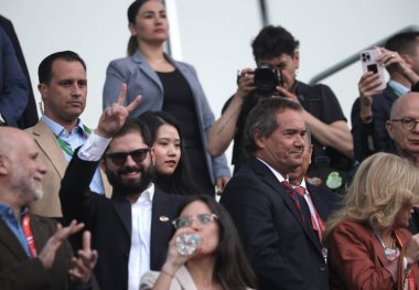 SANTIAGO (Şili), Brezilya 05 / 11 / 2023 - Şili Cumhurbaşkanı Daniel Boriç 'in de katılımıyla Bientenario la Florida Stadyumu' nda düzenlenen 2023 Pan Amerikan Oyunlarının Kapanış Töreni