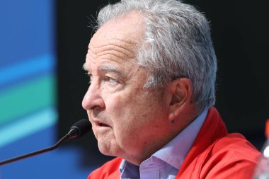 SANTIAGO (Şili), 11 / 06 / 2023 - Panam, Neven Iliç, İcra Direktörü Santiago 2023, Harold Mayne-Nicholls ile birlikte Santiago 'daki 2023 Pan Amerikan Oyunları Dengeleri