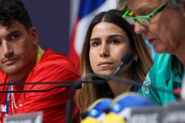SANTIAGO (Şili), 11 / 06 / 2023 - Panam, Neven Iliç, İcra Direktörü Santiago 2023, Harold Mayne-Nicholls ile birlikte Santiago 'daki 2023 Pan Amerikan Oyunları Dengeleri