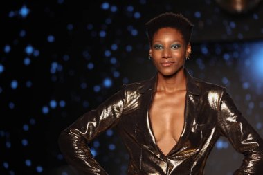 Sao Paulo, Brezilya - 8 Kasım 2023: Patricia Vieira 'nın Iguatemi alışveriş merkezindeki defilesi Sao Paulo moda haftasının açılışı. SPFW n56, 8-12 Kasım tarihleri arasında Iguatemi alışveriş merkezi ve Tempo kompleksinde gerçekleşir.