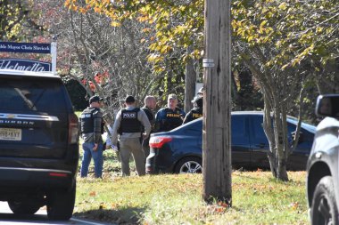 8 Kasım 2023 - Helmetta, New Jersey, ABD: FBI, 6 Ocak 'taki ABD Kongre Tepesi ayaklanmasıyla ilgili olarak aranan Gregory Yetman adlı bir adamı arıyor.