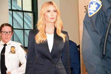 November 8, 2023 - New York, USA: Ivanka Trump the oldest daugher of Donald Trump, testified as a witness to Donald Trumps fraud trial.  clipart