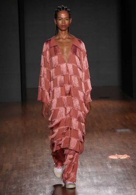 Sao Paulo, Brezilya -11 / 09 / 2023 - MODA / SPFW N56 / MARINA BITU - Marina Bitu defilesi Sao Paulo Moda Haftası sırasında - SPFW N56, Alışveriş Iguatemi, Sao Paulo 'nun güney bölgesinde, bu Perşembe, 9 Kasım 2023.