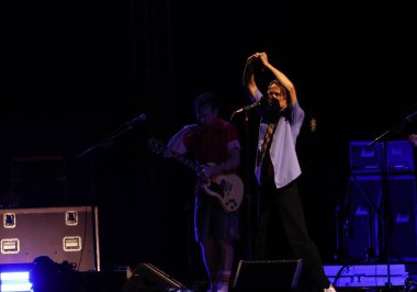 Sao Paulo (SP), Brezilya 11 / 10 / 2023 - Red Hot Chili Peppers grubunun açılışını yapan Irontom grubuyla Morumbi Stadyumu 'nda, bu Cuma, 10 Kasım 2023. 