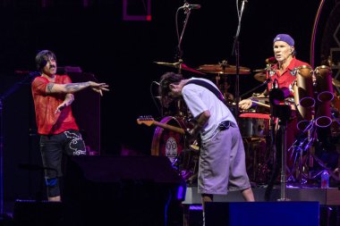 Sao Paulo (SP), Brezilya 11 / 10 / 2023 - Kaliforniya grubu Red Hot Chili Peppers 'ın 