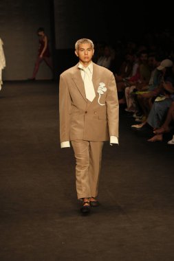 Sao Paulo (SP), Brezilya 12 / 11 / 2023 - Modeller Sao Paulo Moda Haftası - SPFW N56, Komplexo Tempo, Sao Paulo 'nun doğu bölgesi, bu Pazar, 12 Kasım 2023. 