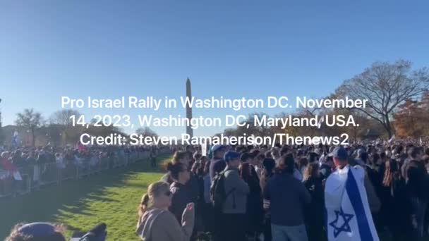 Pro Israel Rally Washington Novembro 2023 Washington Maryland Estados Unidos — Vídeo de Stock
