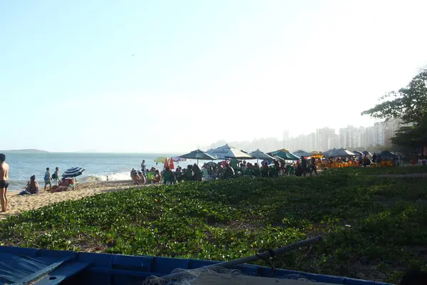Vila Velha Brésil 2023 Les Baigneurs Les Touristes Ont Profité — Photo