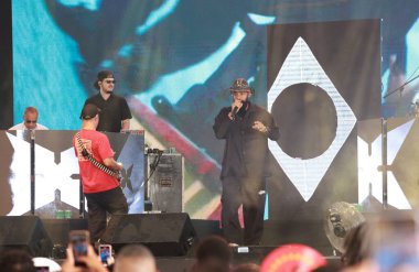 Sao Paulo (SP), 11 / 18 / 2023 - 18-21 Kasım tarihleri arasında gerçekleşecek Uluslararası Fuar Siyah Bilinç Günü 'nün 3.' sünde sahne alacak olan Baiana System grubunun gösterisi