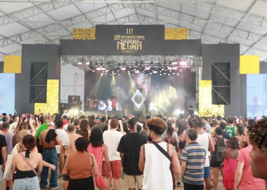 Sao Paulo (SP), 11 / 18 / 2023 - 18-21 Kasım tarihleri arasında gerçekleşecek Uluslararası Fuar Siyah Bilinç Günü 'nün 3.' sünde sahne alacak olan Baiana System grubunun gösterisi