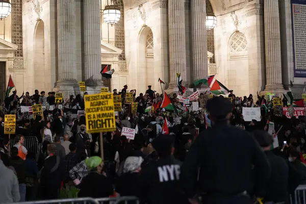 Protesta Pro Palestina Noviembre 2023 Nueva York Estados Unidos Esta —  Fotos de Stock