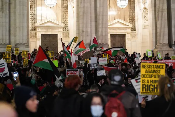Manifestation Pro Palestinienne Novembre 2023 New York États Unis Soir — Photo
