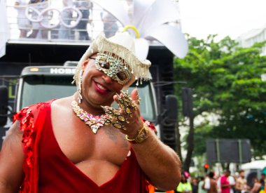 Rio de Janeiro (RJ) Brazil19 / 11 / 2013 - 28. LGBTI + Rio Onur Yürüyüşü bu Pazar (19), Rio de Janeiro 'nun Güney Bölgesi Copacabana' da gerçekleşti.. 