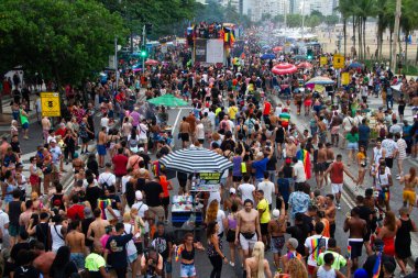 Rio de Janeiro (RJ) Brazil19 / 11 / 2013 - 28. LGBTI + Rio Onur Yürüyüşü bu Pazar (19), Rio de Janeiro 'nun Güney Bölgesi Copacabana' da gerçekleşti.. 