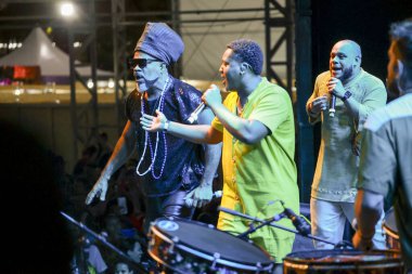 Sao Paulo (SP), Brezilya 11 / 19 / 2023 - Carlinhos Brow ve Reinaldinho ile Filhos da Bahia Show, Uluslararası Siyahi Bilinç Günü 'nün 3.