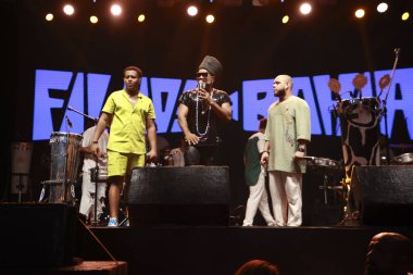 Sao Paulo (SP), Brezilya 11 / 19 / 2023 - Carlinhos Brow ve Reinaldinho ile Filhos da Bahia Show, Uluslararası Siyahi Bilinç Günü 'nün 3.