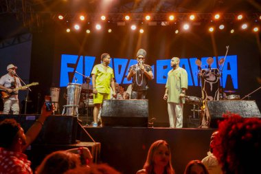 Sao Paulo (SP), Brezilya 11 / 19 / 2023 - Carlinhos Brow ve Reinaldinho ile Filhos da Bahia Show, Uluslararası Siyahi Bilinç Günü 'nün 3.