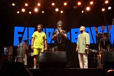 Paulo (SP), Brezilya 11 / 19 / 2023 - Carlinhos Brow ve Reinaldinho ile Filhos da Bahia Show, Uluslararası Siyahi Bilinç Günü 'nün 3. 