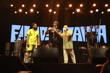 Sao Paulo (SP), Brezilya 11 / 19 / 2023 - Carlinhos Brow ve Reinaldinho ile Filhos da Bahia Show, Uluslararası Siyahi Bilinç Günü 'nün 3.