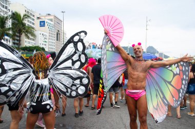 Rio de Janeiro (RJ) Brazil19 / 11 / 2013 - 28. LGBTI + Rio Onur Yürüyüşü bu Pazar (19), Rio de Janeiro 'nun Güney Bölgesi Copacabana' da gerçekleşti.. 