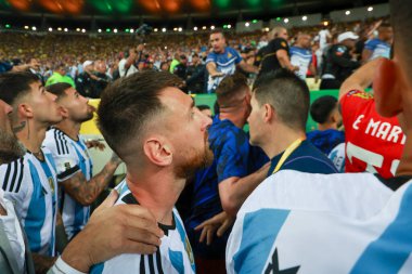 Rio de Janeiro (RJ), Brezilya 11 / 21 / 2023 - Brezilya ile Arjantin arasındaki maçtan önce taraftarlar arasında dövüş ve tartışma ve bu salı Estadio do Maracana 'da düzenlenen 2026 Dünya Kupası elemeleri için geçerli