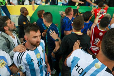 Rio de Janeiro (RJ), Brezilya 11 / 21 / 2023 - Brezilya ile Arjantin arasındaki maçtan önce taraftarlar arasında dövüş ve tartışma ve bu salı Estadio do Maracana 'da düzenlenen 2026 Dünya Kupası elemeleri için geçerli