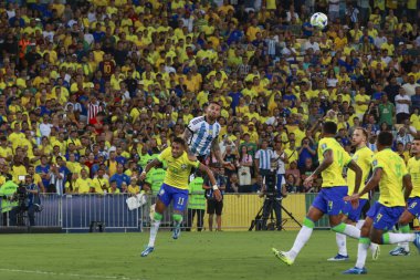 Rio de Janeiro (RJ), Brezilya 11 / 21 / 2023 - Bu Salı Maracana Stadyumu 'nda düzenlenen 2026 Dünya Kupası elemeleri için geçerli olan Brezilya ile Arjantin arasındaki maçın önemli noktaları 
