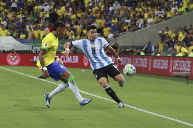 Rio de Janeiro (RJ), Brezilya 11 / 21 / 2023 - Bu Salı Maracana Stadyumu 'nda düzenlenen 2026 Dünya Kupası elemeleri için geçerli olan Brezilya ile Arjantin arasındaki maçın önemli noktaları 