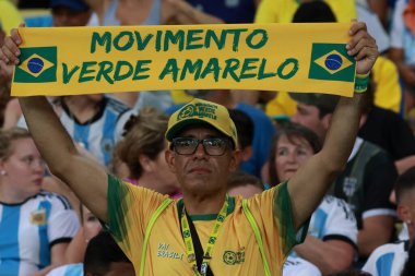 Rio de Janeiro (RJ), Brezilya 11 / 21 / 2023 - Bu Salı Maracana Stadyumu 'nda düzenlenen 2026 Dünya Kupası elemeleri için geçerli olan Brezilya ile Arjantin arasındaki maçın önemli noktaları 