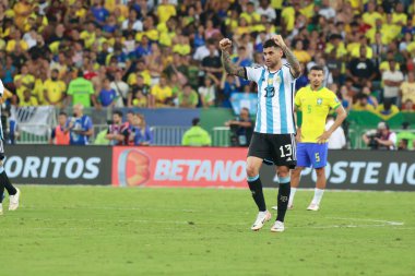 Rio de Janeiro (RJ), Brezilya 11 / 21 / 2023 - Nicolas Otamendi Arjantin adına sayı yaptı ve Brezilya ile Arjantin arasında oynanan ve Maracana Stadyumu 'nda düzenlenen 2026 Dünya Kupası elemeleri için geçerli olan maçı kutladı.