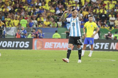 Rio de Janeiro (RJ), Brezilya 11 / 21 / 2023 - Nicolas Otamendi Arjantin adına sayı yaptı ve Brezilya ile Arjantin arasında oynanan ve Maracana Stadyumu 'nda düzenlenen 2026 Dünya Kupası elemeleri için geçerli olan maçı kutladı.