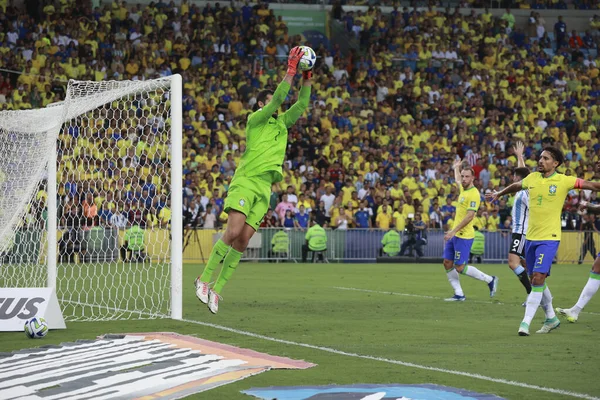 Rio de Janeiro (RJ), Brezilya 11 / 21 / 2023 - Bu Salı Maracana Stadyumu 'nda düzenlenen 2026 Dünya Kupası elemeleri için geçerli olan Brezilya ile Arjantin arasındaki maçın önemli noktaları 