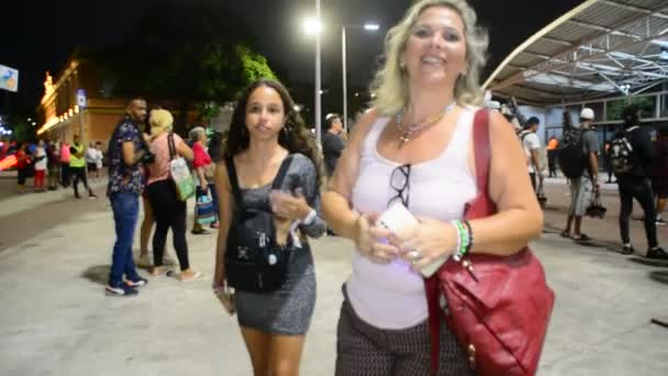 Rio Janeiro Brasil 2023 Fãs Cantora Taylor Swift Após Show — Vídeo de Stock