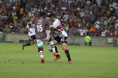 RIO DE JANEIRO (RJ), Brezilya 11 / 22 / 2023 - Brezilya Futbol Şampiyonası 'nın otuz ikinci turu için Fluminense x Sao Paulo arasındaki maç, bu Çarşamba Maracana' daki Mario Filho stadyumunda yapıldı. 