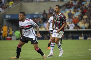 RIO DE JANEIRO (RJ), Brezilya 11 / 22 / 2023 - Brezilya Futbol Şampiyonası 'nın otuz ikinci turu için Fluminense x Sao Paulo arasındaki maç, bu Çarşamba Maracana' daki Mario Filho stadyumunda yapıldı. 