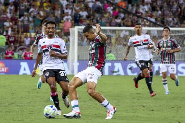 RIO DE JANEIRO (RJ), Brezilya 11 / 22 / 2023 - Brezilya Futbol Şampiyonası 'nın otuz ikinci turu için Fluminense x Sao Paulo arasındaki maç, bu Çarşamba Maracana' daki Mario Filho stadyumunda yapıldı. 