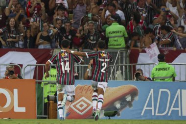 RIO DE JANEIRO (RJ), Brezilya 11 / 22 / 2023 - Fluminense 'den Alman Kanosu golünü atıyor ve Brezilya Futbol Şampiyonası' nın otuz ikinci turunda Fluminense x Sao Paulo arasındaki maçta golünü kutluyor.
