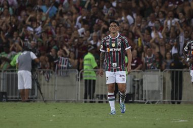 RIO DE JANEIRO (RJ), Brezilya 11 / 22 / 2023 - Fluminense 'den Alman Kanosu golünü atıyor ve Brezilya Futbol Şampiyonası' nın otuz ikinci turunda Fluminense x Sao Paulo arasındaki maçta golünü kutluyor.