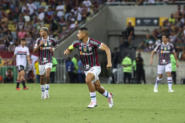 RIO DE JANEIRO (RJ), Brezilya 11 / 22 / 2023 - Brezilya Futbol Şampiyonası 'nın otuz ikinci turu için Fluminense x Sao Paulo arasındaki maç, bu Çarşamba Maracana' daki Mario Filho stadyumunda yapıldı. 