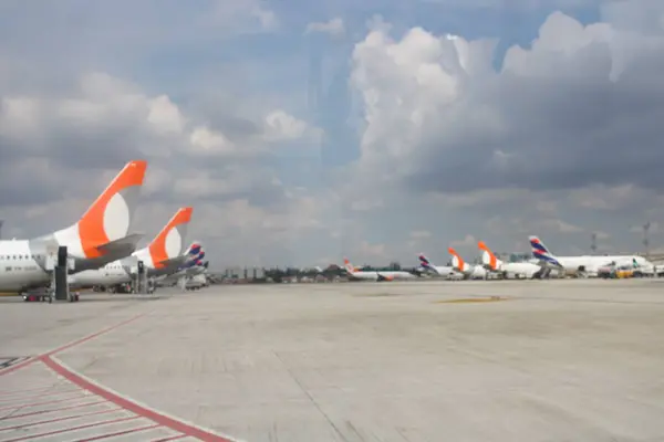 Sao Paulo Brazil 2023 Large Movement Passengers Congonhas Airport Sao — Stock Photo, Image