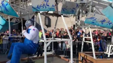 96. Macy Şükran Günü Geçidi 2022. 23 Kasım 2022, New York, ABD: Macy 'nin 77. cadde ve Central Park' tan başlayan Şükran Günü Geçidi 2022 ve Columbus çemberi boyunca, Central Park 'ın güneyinden 6. caddeye 