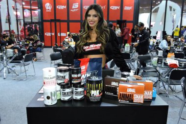 Sao Paulo (SP), Brezilya 11 / 25 / 2023 - BTFF Fuarı - Brezilya Ticaret Fitness Fuarı, spor beslenme, fitness moda ve ek ürünler alanındaki teşhircileri bir araya getiren önümüzdeki pazara kadar devam edecek