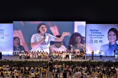 Rio de Janeiro (RJ), Brezilya 11 / 25 / 2023 - Liberal Parti 'nin bir kolu olan PL Mulher, bu 25 Cumartesi günü Rio de Janeiro eyaletinden liderlerin bir toplantısı düzenledi. Etkinlik Riocentro Amfitiyatrosunda gerçekleşti.