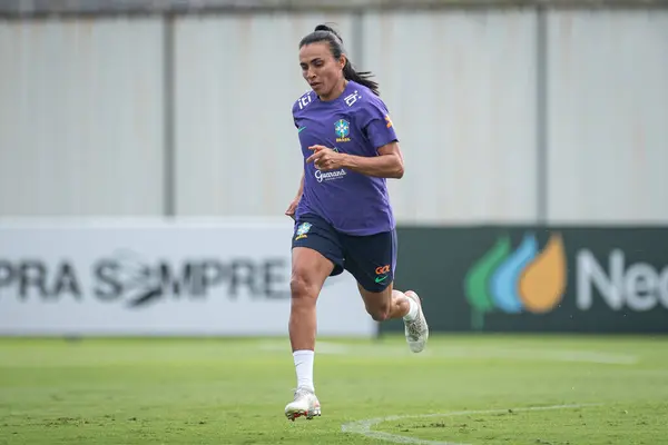 Sao Paulo 2023 Jugadora Marta Durante Entrenamiento Para Selección Brasileña — Foto de Stock
