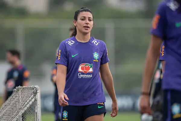 サンパウロ 2023 2023年11月27日の午後 サンパウロ SpのCtホアキム グラヴァでブラジル女子サッカーチームのトレーニング — ストック写真