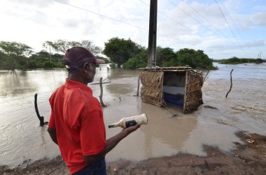 Sao Jose do Mipibi (RN), Brazil 11/28/2023 - River overflows over Br 101 in Sao Jose do Mipibu Rio Grande do Norte, which has the largest volume in Brazil and in the capital - Natal RN several flooding points were recorded. Mayor  clipart