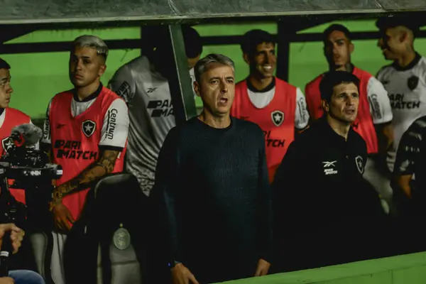 Curitiba Brazil 2023 Coach Tiago Nunes Botafogo Match Coritiba Botafogo — Stock Photo, Image