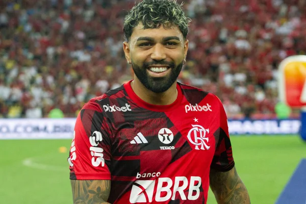 Rio Janeiro Brasilien 2023 Spiel Zwischen Flamengo Und Atletico Gültig — Stockfoto