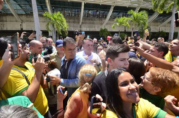 Natal Brezilya 2023 Eski Brezilya Cumhurbaşkanı Jair Bolsonaro Perşembe Günü — Stok fotoğraf