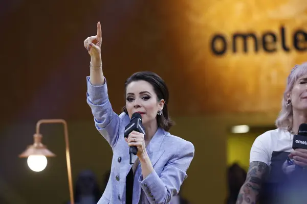 Sao Paulo Brazil 2023 Singer Actress Sandy Participates Event Omelete — Stock Photo, Image